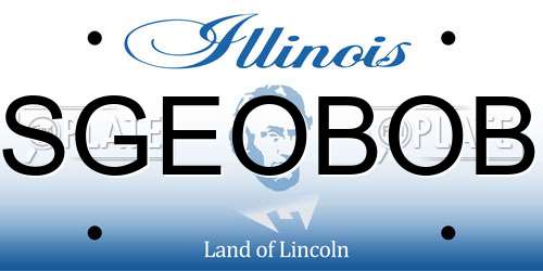 SGEOBOB Illinois License Plate