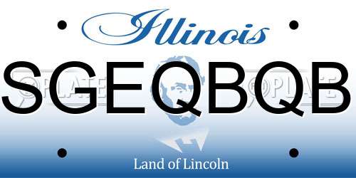 SGEQBQB Illinois License Plate