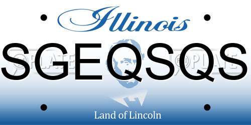 SGEQSQS Illinois License Plate