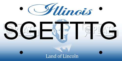 SGETTTG Illinois License Plate