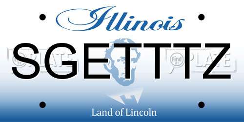 SGETTTZ Illinois License Plate