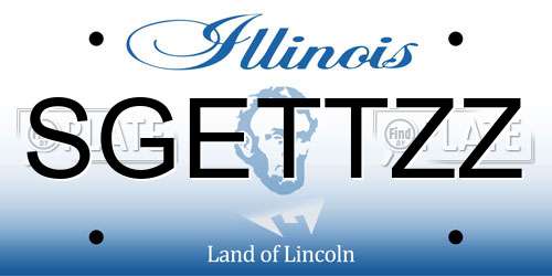 SGETTZZ Illinois License Plate