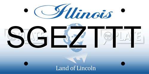SGEZTTT Illinois License Plate