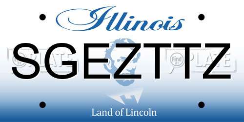 SGEZTTZ Illinois License Plate