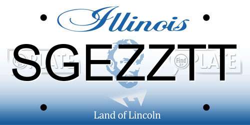 SGEZZTT Illinois License Plate