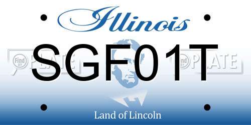 SGF01T Illinois License Plate