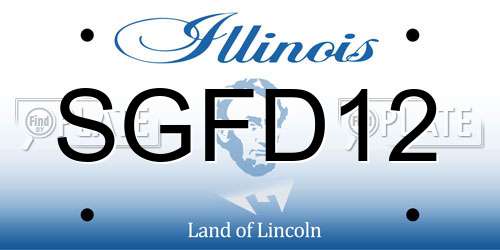 SGFD12 Illinois License Plate