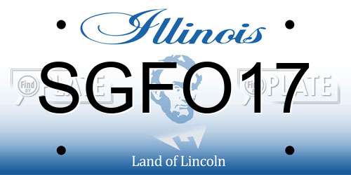 SGFO17 Illinois License Plate
