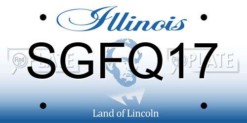 SGFQ17 Illinois License Plate