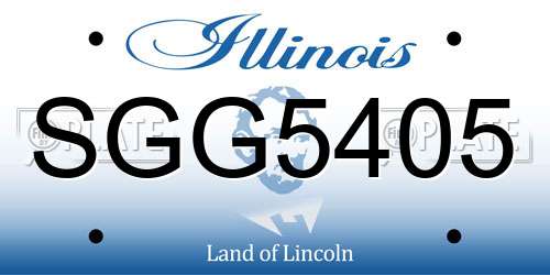 SGG5405 Illinois License Plate