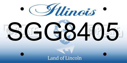 SGG8405 Illinois License Plate