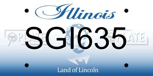 SGI635 Illinois License Plate