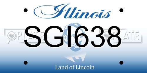 SGI638 Illinois License Plate