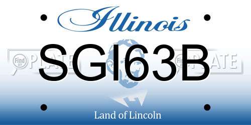 SGI63B Illinois License Plate
