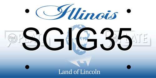 SGIG35 Illinois License Plate
