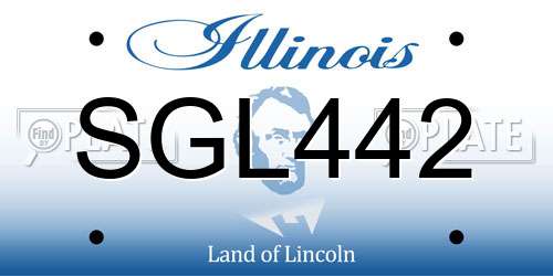SGL442 Illinois License Plate
