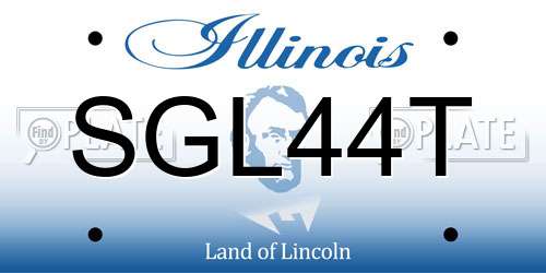 SGL44T Illinois License Plate