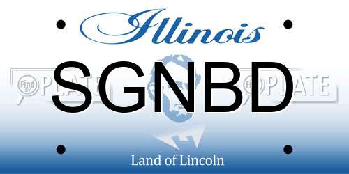 SGNBD Illinois License Plate