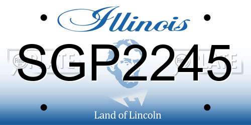 SGP2245 Illinois License Plate