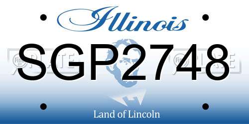 SGP2748 Illinois License Plate