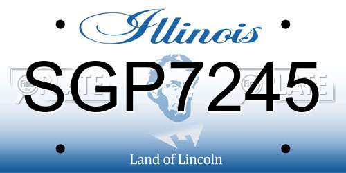 SGP7245 Illinois License Plate