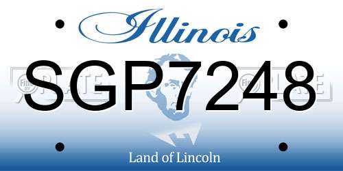 SGP7248 Illinois License Plate