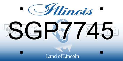 SGP7745 Illinois License Plate