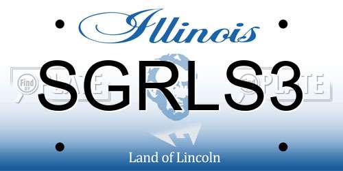 SGRLS3 Illinois License Plate