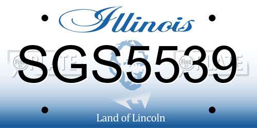 SGS5539 Illinois License Plate