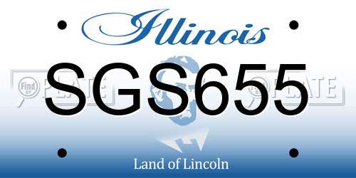 SGS655 Illinois License Plate