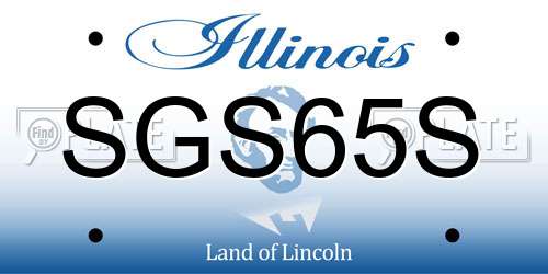 SGS65S Illinois License Plate