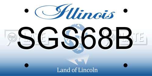 SGS68B Illinois License Plate