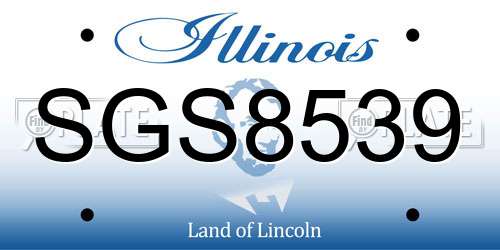 SGS8539 Illinois License Plate