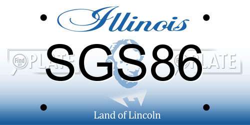 SGS86 Illinois License Plate