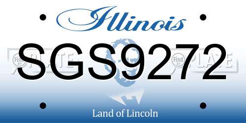 SGS9272 Illinois License Plate