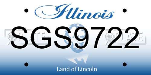 SGS9722 Illinois License Plate