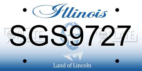 SGS9727 Illinois License Plate