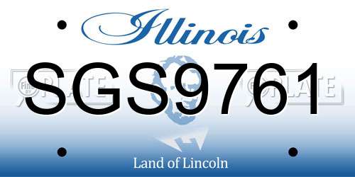 SGS9761 Illinois License Plate