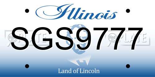 SGS9777 Illinois License Plate