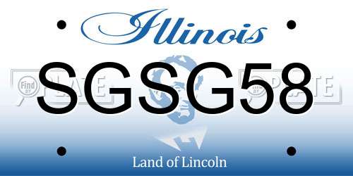SGSG58 Illinois License Plate