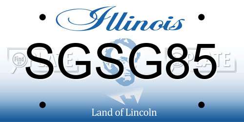 SGSG85 Illinois License Plate