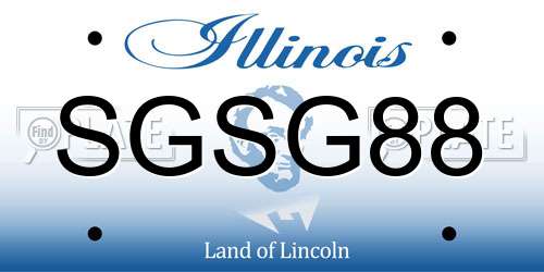 SGSG88 Illinois License Plate