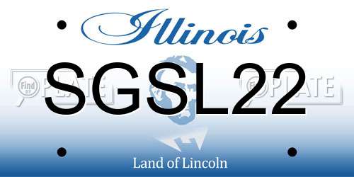 SGSL22 Illinois License Plate