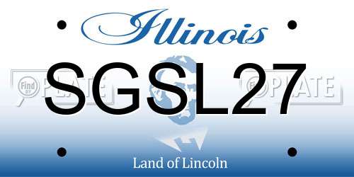 SGSL27 Illinois License Plate