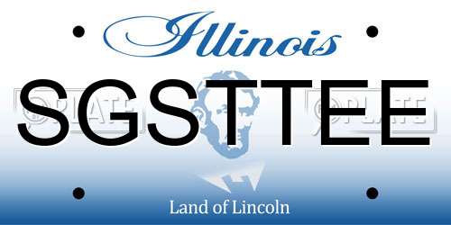SGSTTEE Illinois License Plate