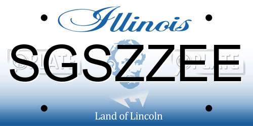 SGSZZEE Illinois License Plate