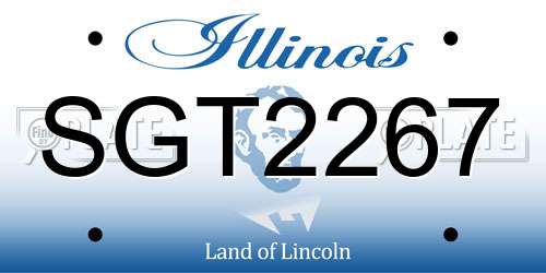 SGT2267 Illinois License Plate