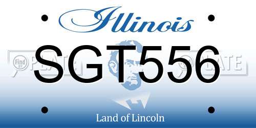 SGT556 Illinois License Plate