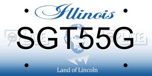 SGT55G Illinois License Plate