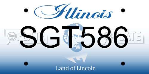 SGT586 Illinois License Plate